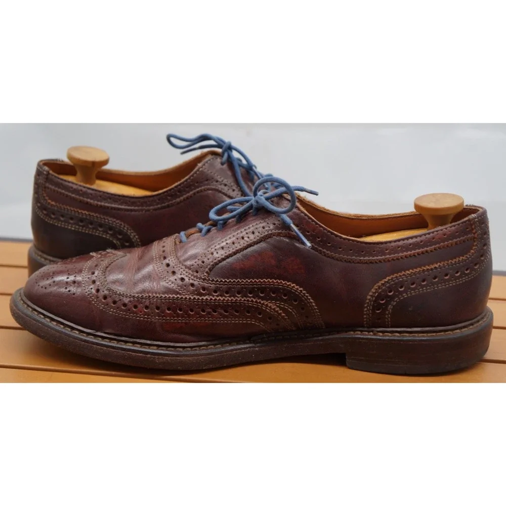 Allen Edmonds MCTAVISH Wingtip Chestnut Brown Shoes Size 10.5 (E Wide)